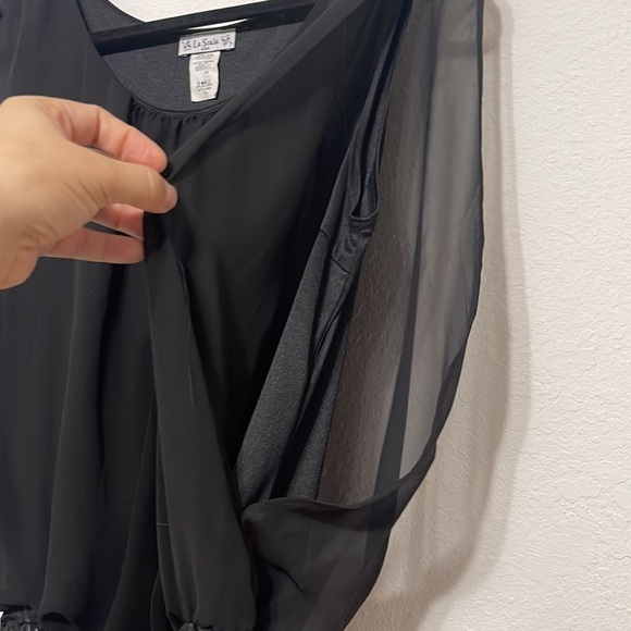 Scala Black Mini Dress Size 1X - Picture 4 of 5